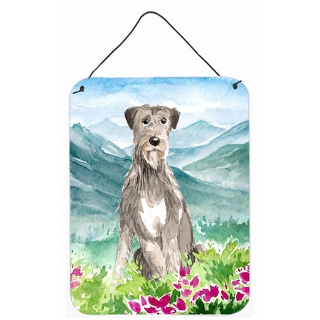 Carolines Treasures Mountain Flowers Irish Wolfhound Wall or Door Hanging Prints CK2534DS1216